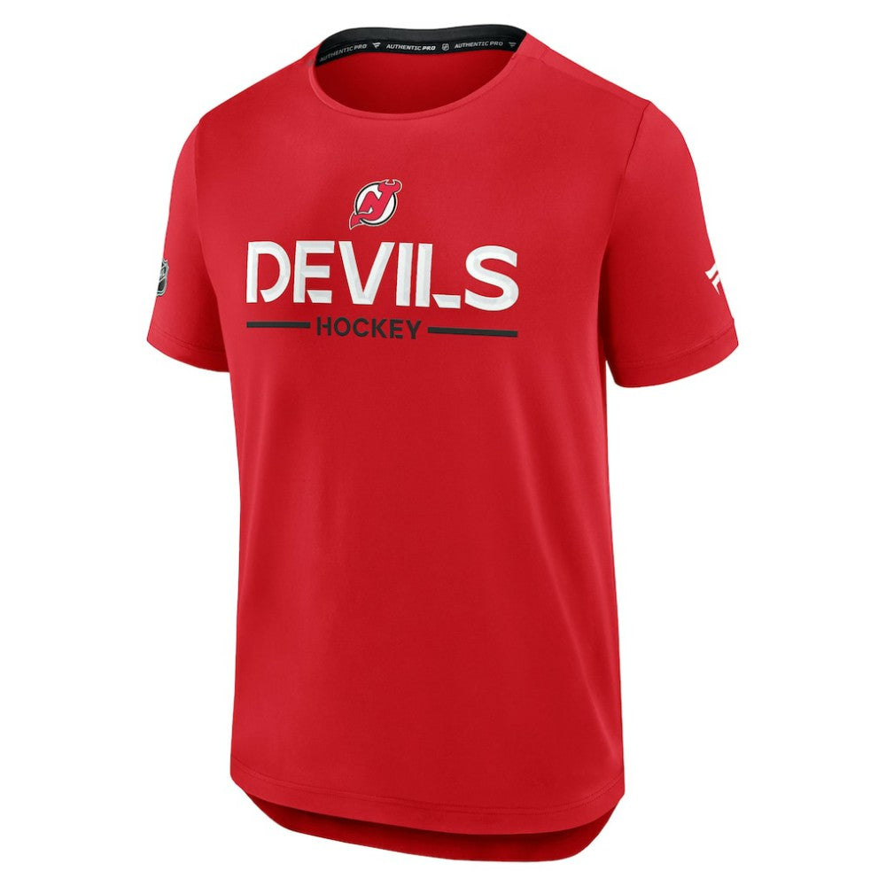 NHL New Jersey Devils Fanatics Authentic Pro Rink Tech T-Shirt