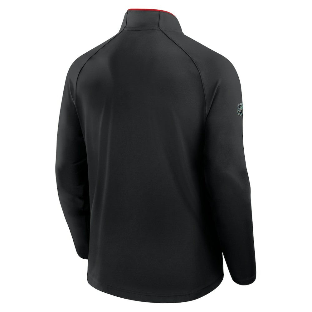 NHL Calgary Flames Fanatics Authentic Pro Rink Training Quarter-Zip Pullover