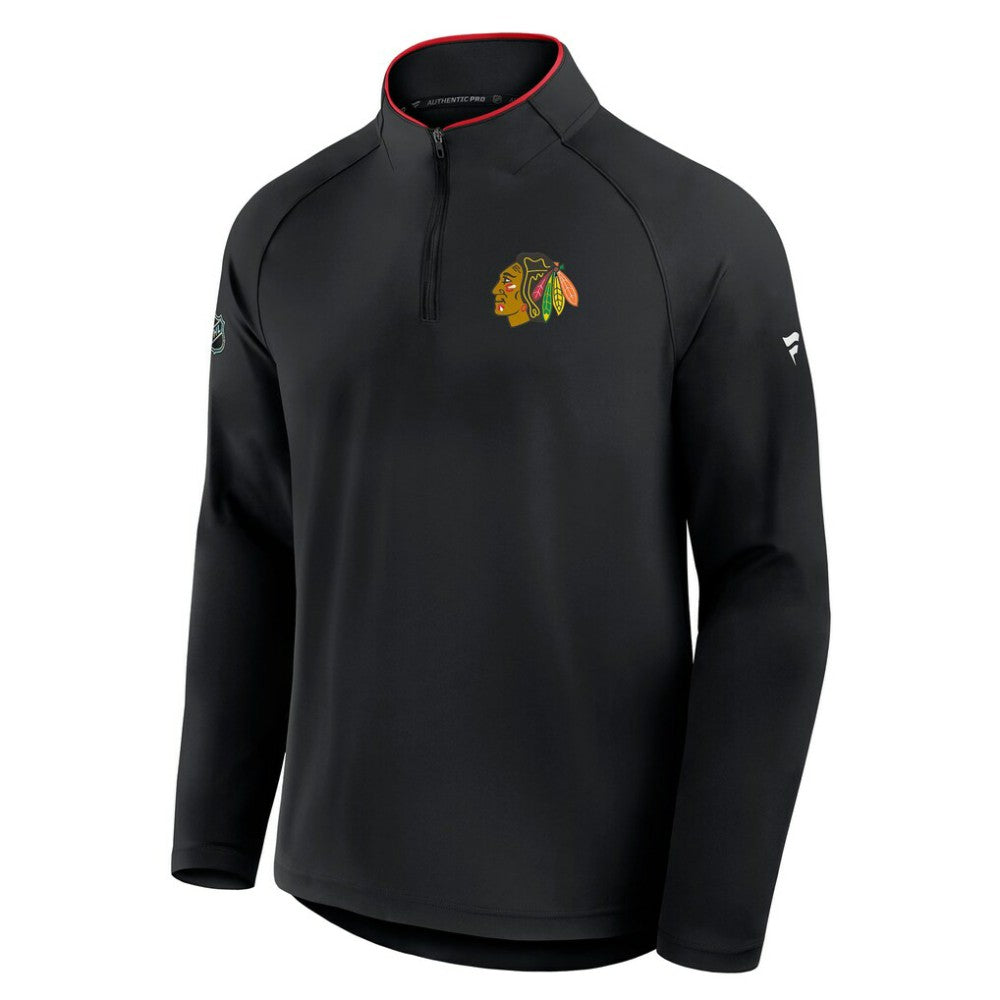 NHL Chicago Blackhawks Fanatics Authentic Pro Rink Training Quarter-Zip Pullover