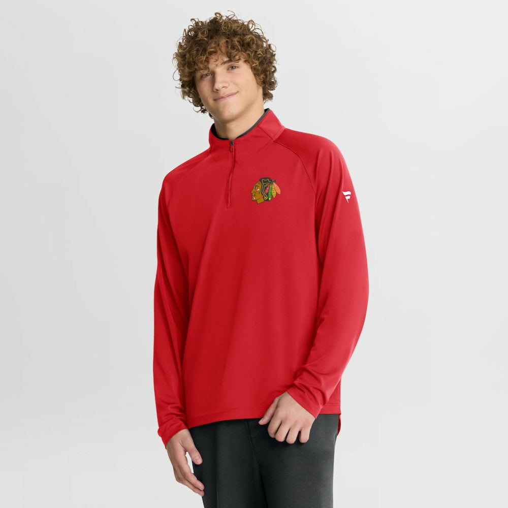 NHL Chicago Blackhawks Fanatics Authentic Pro Rink Training Quarter-Zip Pullover