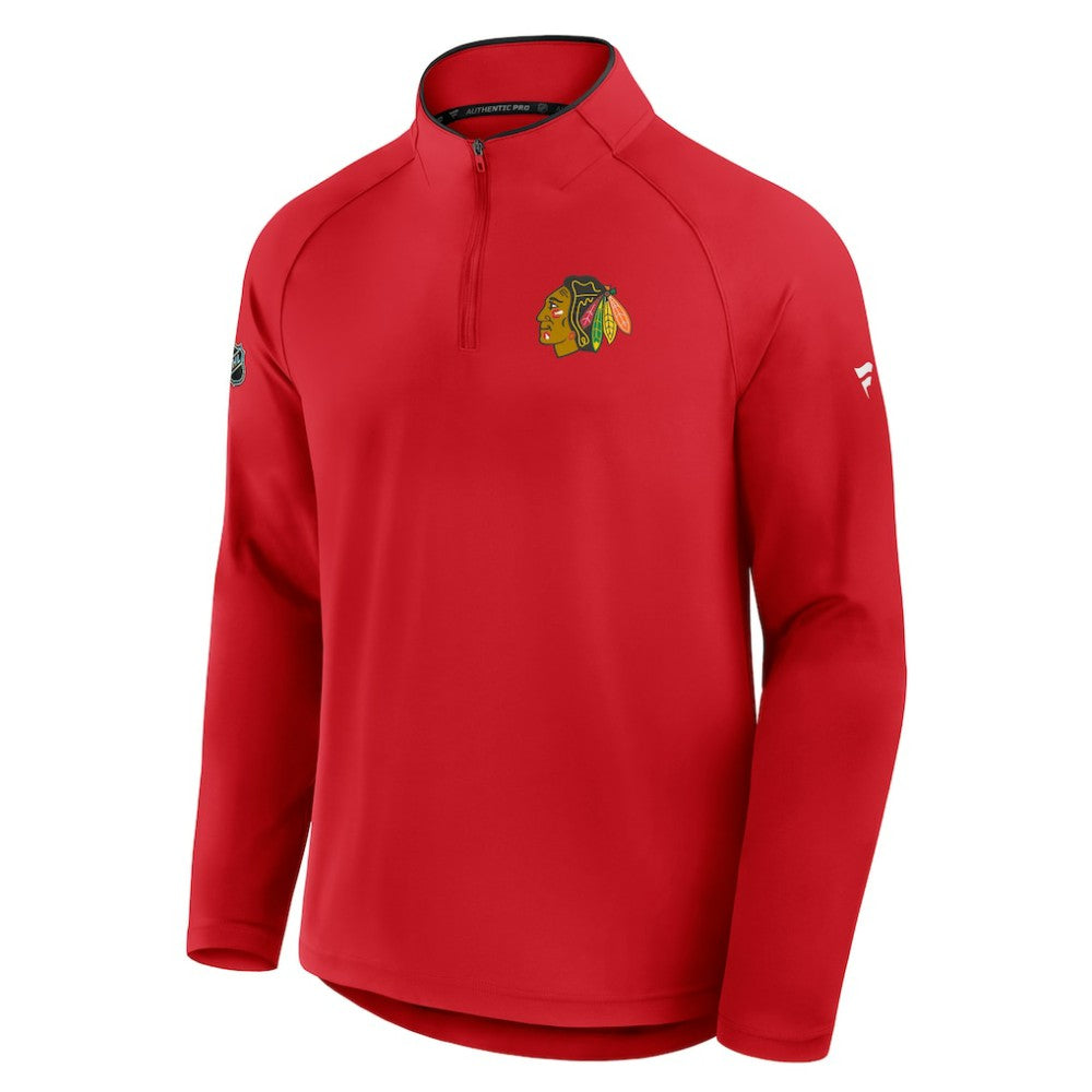 NHL Chicago Blackhawks Fanatics Authentic Pro Rink Training Quarter-Zip Pullover