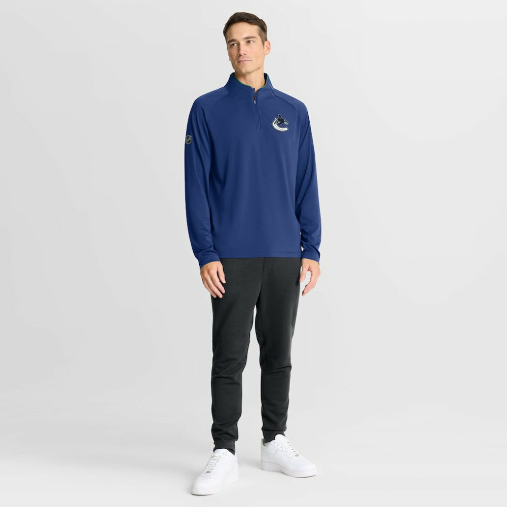 NHL Vancouver Canucks Fanatics Authentic Pro Rink Training Quarter-Zip Pullover