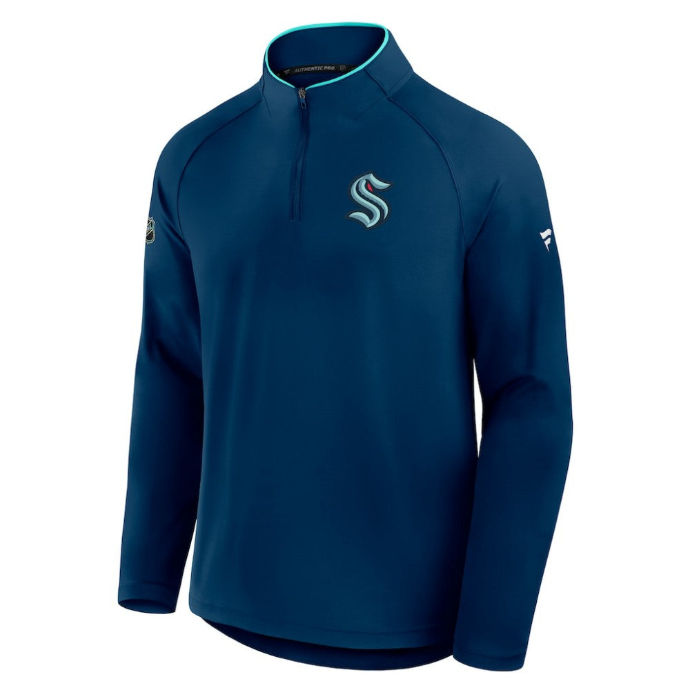 NHL Seattle Kraken Fanatics Authentic Pro Rink Training Quarter-Zip Pullover