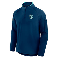 NHL Seattle Kraken Fanatics Authentic Pro Rink Training Quarter-Zip Pullover