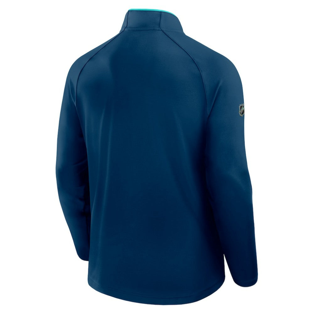 NHL Seattle Kraken Fanatics Authentic Pro Rink Training Quarter-Zip Pullover
