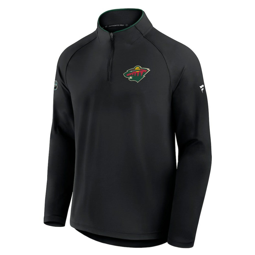 NHL Minnesota Wild Fanatics Authentic Pro Rink Training Quarter-Zip Pullover