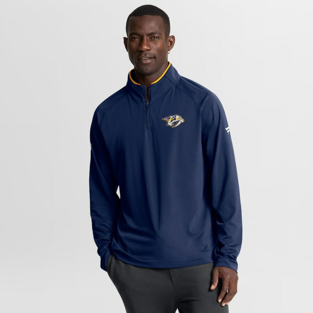 NHL Nashville Predators Fanatics Authentic Pro Rink Training Quarter-Zip Pullover