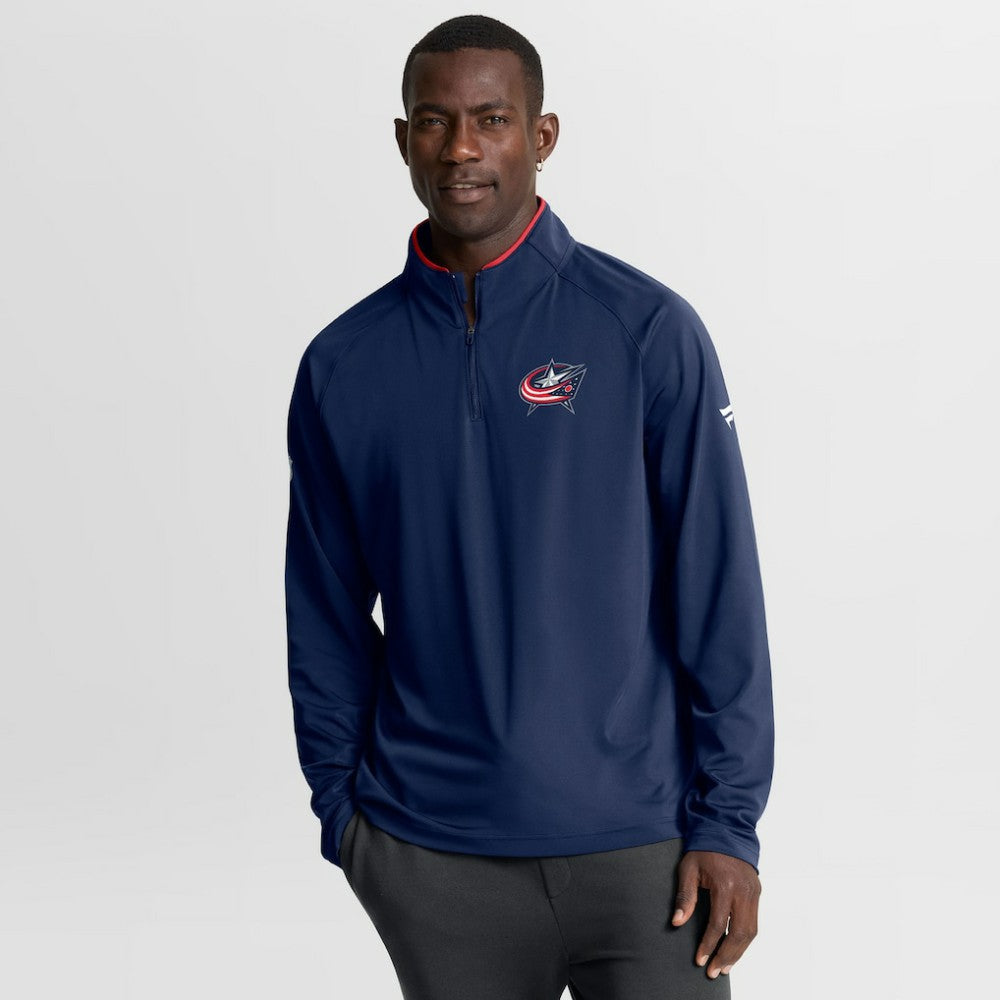 NHL Columbus Blue Jackets Fanatics Authentic Pro Rink Training Quarter-Zip Pullover
