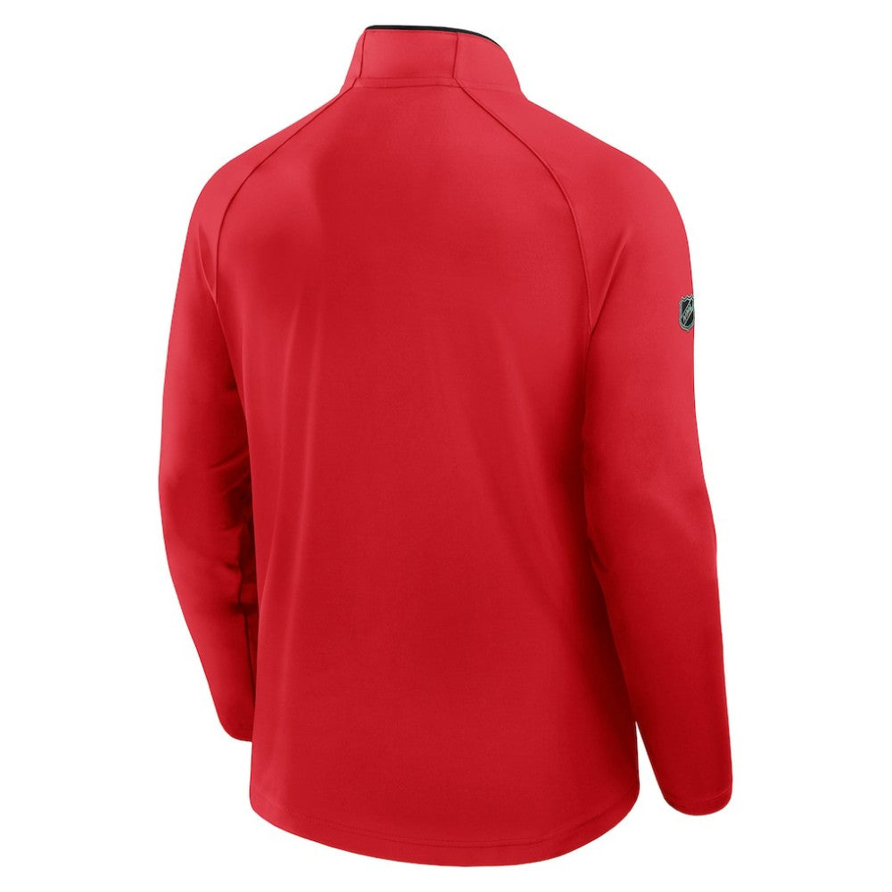 NHL New Jersey Devils Fanatics Authentic Pro Rink Training Quarter-Zip Pullover