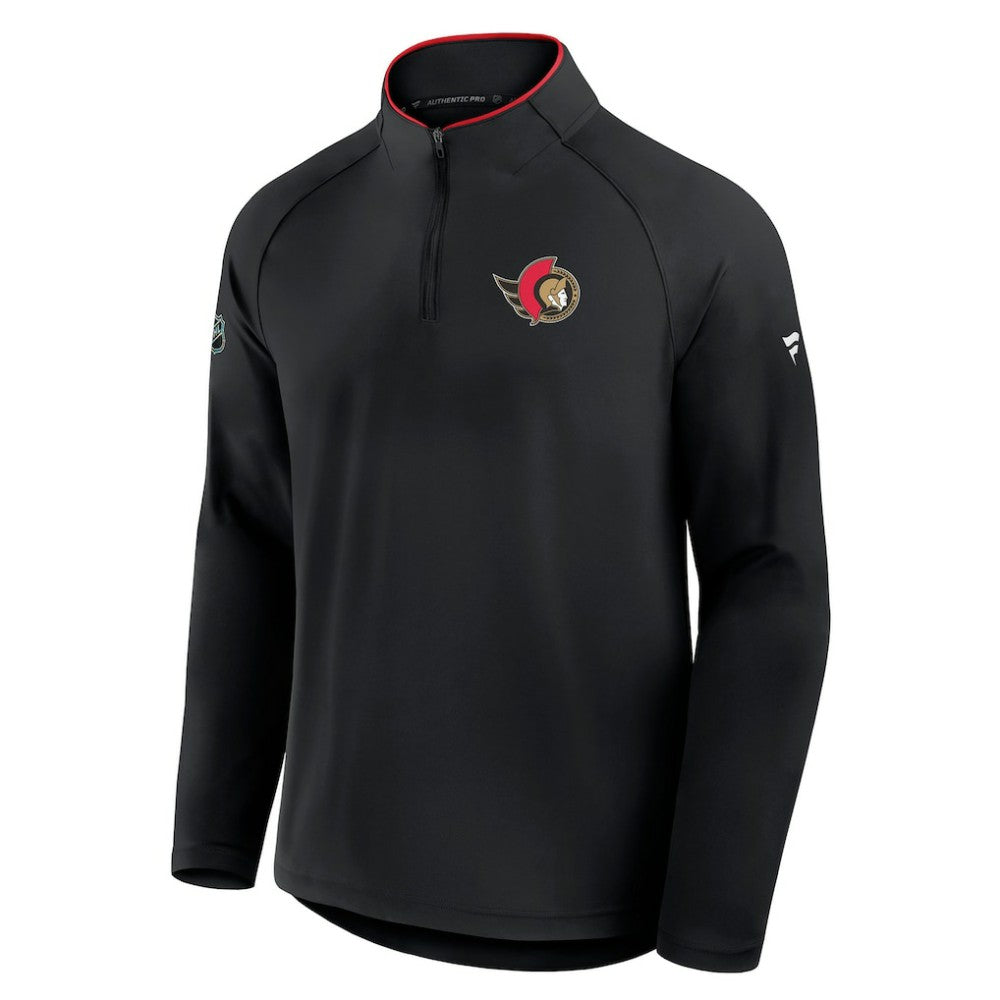 NHL Ottawa Senators Fanatics Authentic Pro Rink Training Quarter-Zip Pullover