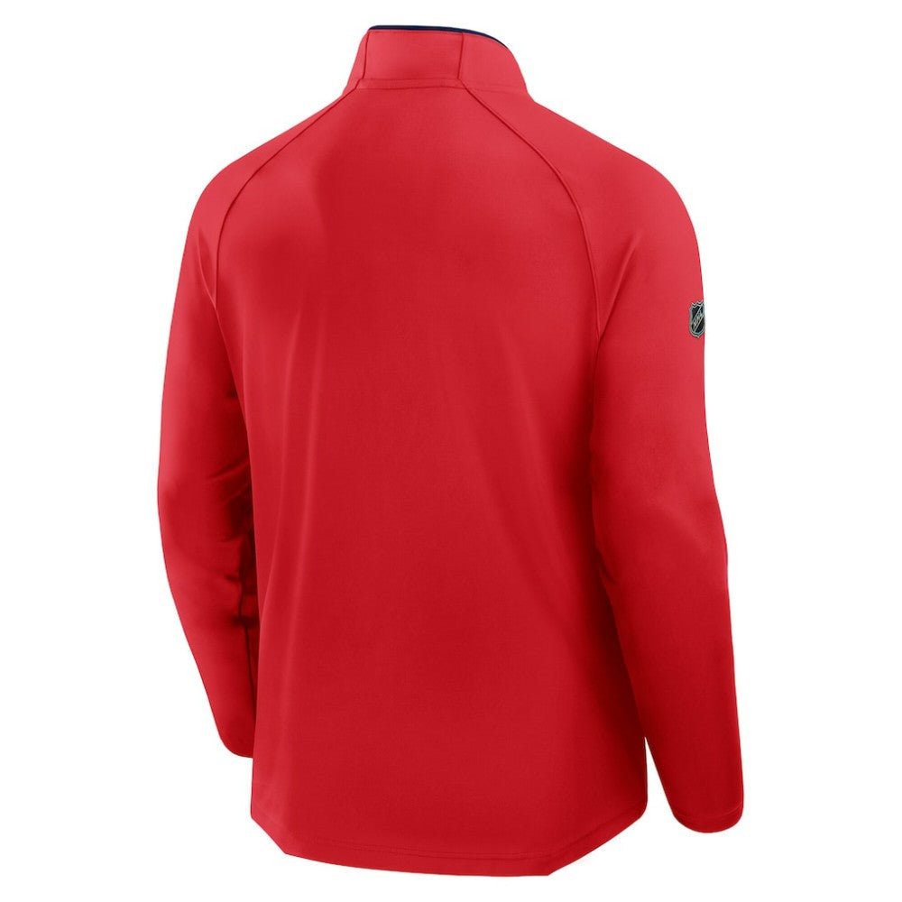 NHL Chicago Blackhawks Fanatics Authentic Pro Rink Training Centennial Raglan Quarter-Zip Pullover