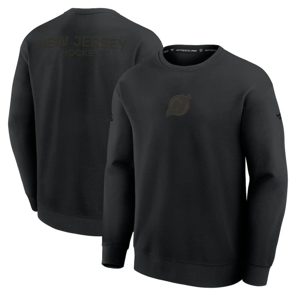 NHL New Jersey Devils Fanatics Authentic Pro Road Tri-Blend Sweatshirt