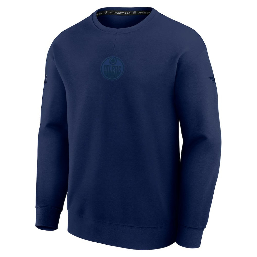 NHL Edmonton Oilers Fanatics Authentic Pro Road Tri-Blend Sweatshirt