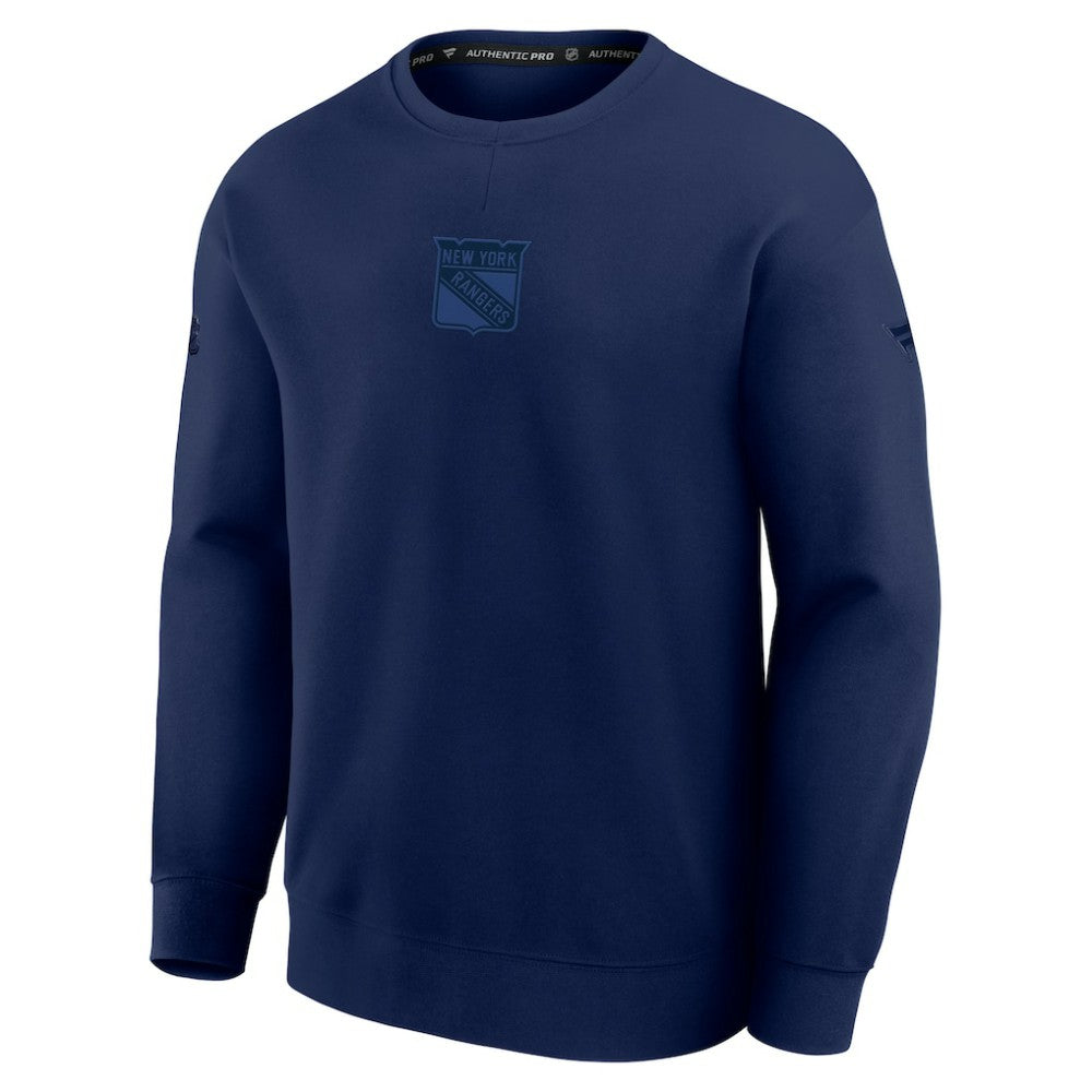 NHL New York Rangers Fanatics Authentic Pro Road Tri-Blend Sweatshirt