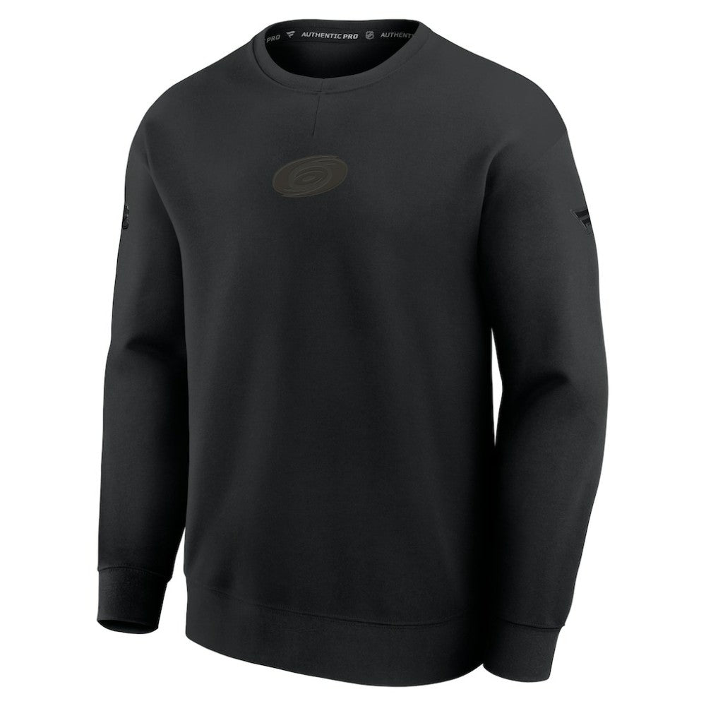 NHL Carolina Hurricanes Fanatics Authentic Pro Road Tri-Blend Sweatshirt