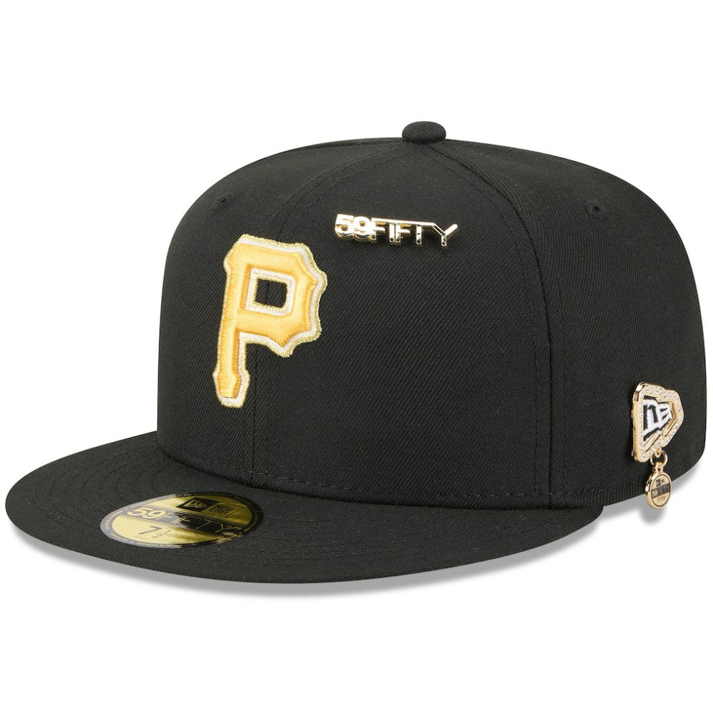 Black Pittsburgh Pirates New Era 2025 59FIFTY Day 59FIFTY Fitted Hat with Pins