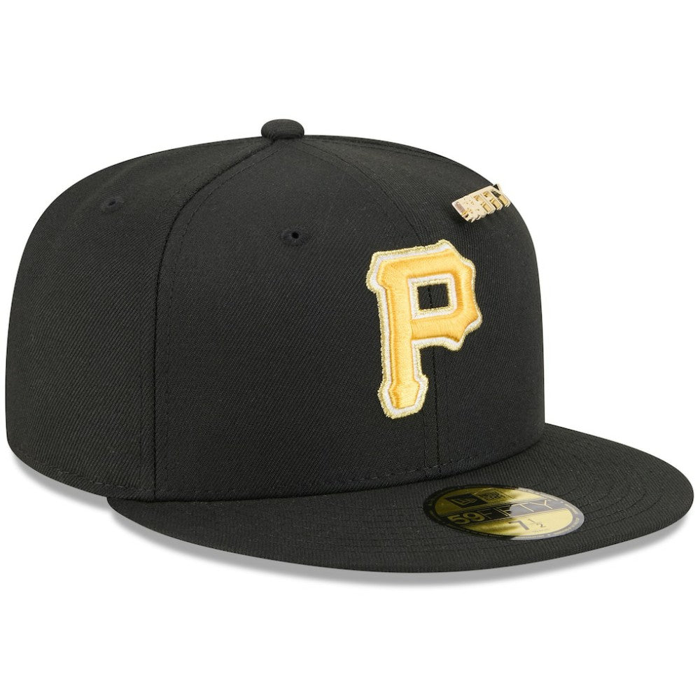 Black Pittsburgh Pirates New Era 2025 59FIFTY Day 59FIFTY Fitted Hat with Pins