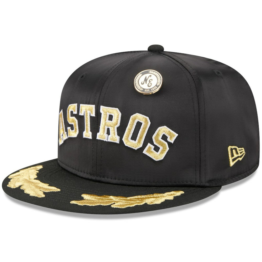 Black Houston Astros New Era 2025 59FIFTY Day Gold Leaf 59FIFTY Fitted Hat