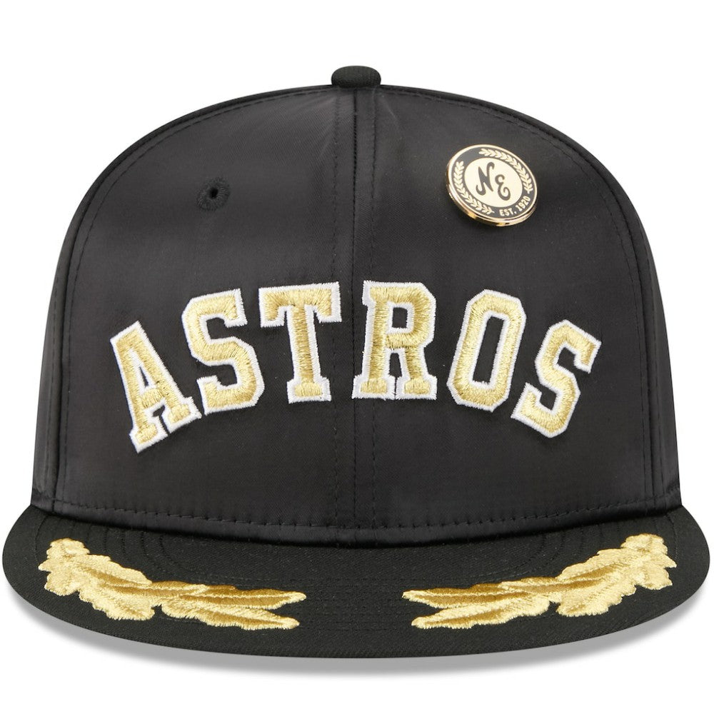 Black Houston Astros New Era 2025 59FIFTY Day Gold Leaf 59FIFTY Fitted Hat