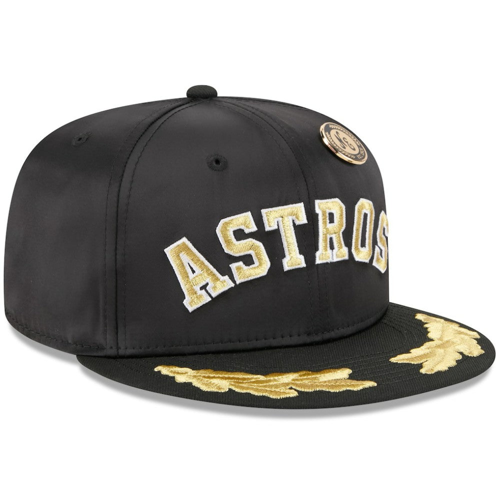 Black Houston Astros New Era 2025 59FIFTY Day Gold Leaf 59FIFTY Fitted Hat