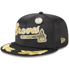 Black Atlanta Braves New Era 2025 59FIFTY Day Gold Leaf 59FIFTY Fitted Hat