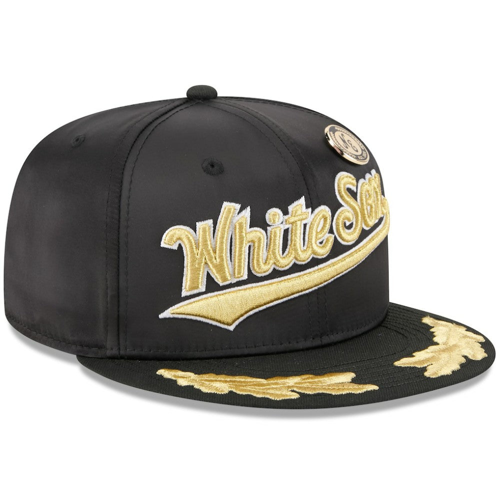 Black Chicago White Sox New Era 2025 59FIFTY Day Gold Leaf 59FIFTY Fitted Hat