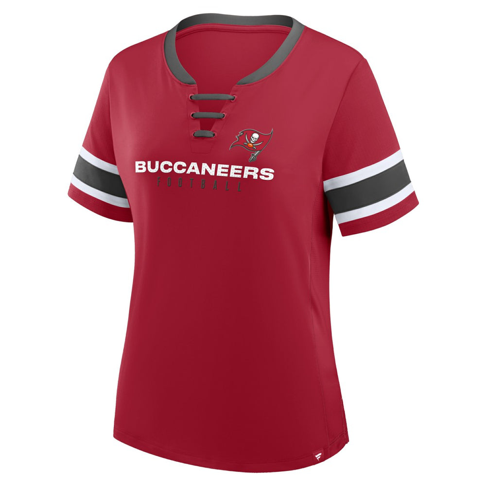 Women's Redzone Draw Play Athena Lace-Up T-Shirt - Tampa Bay Buccaneers T-shirts