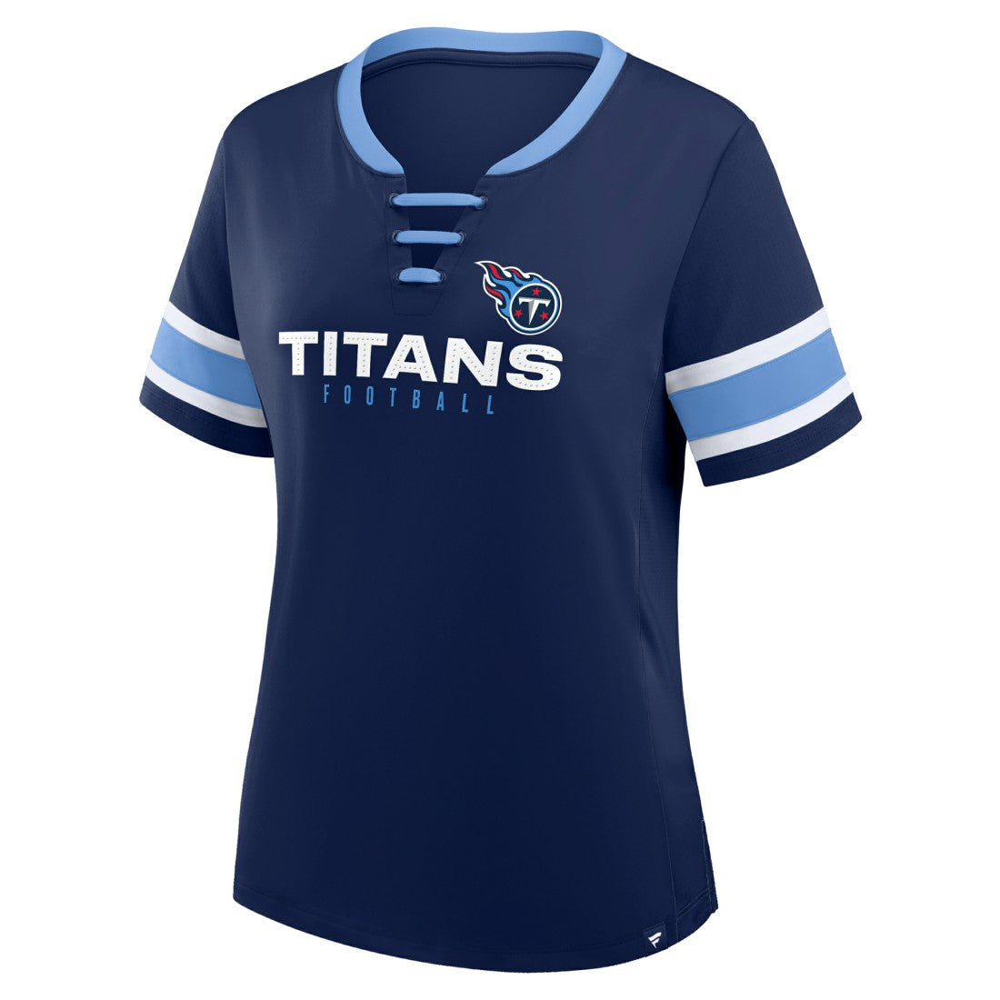 Women's Redzone Draw Play Athena Lace-Up T-Shirt - Tennessee Titans T-shirts