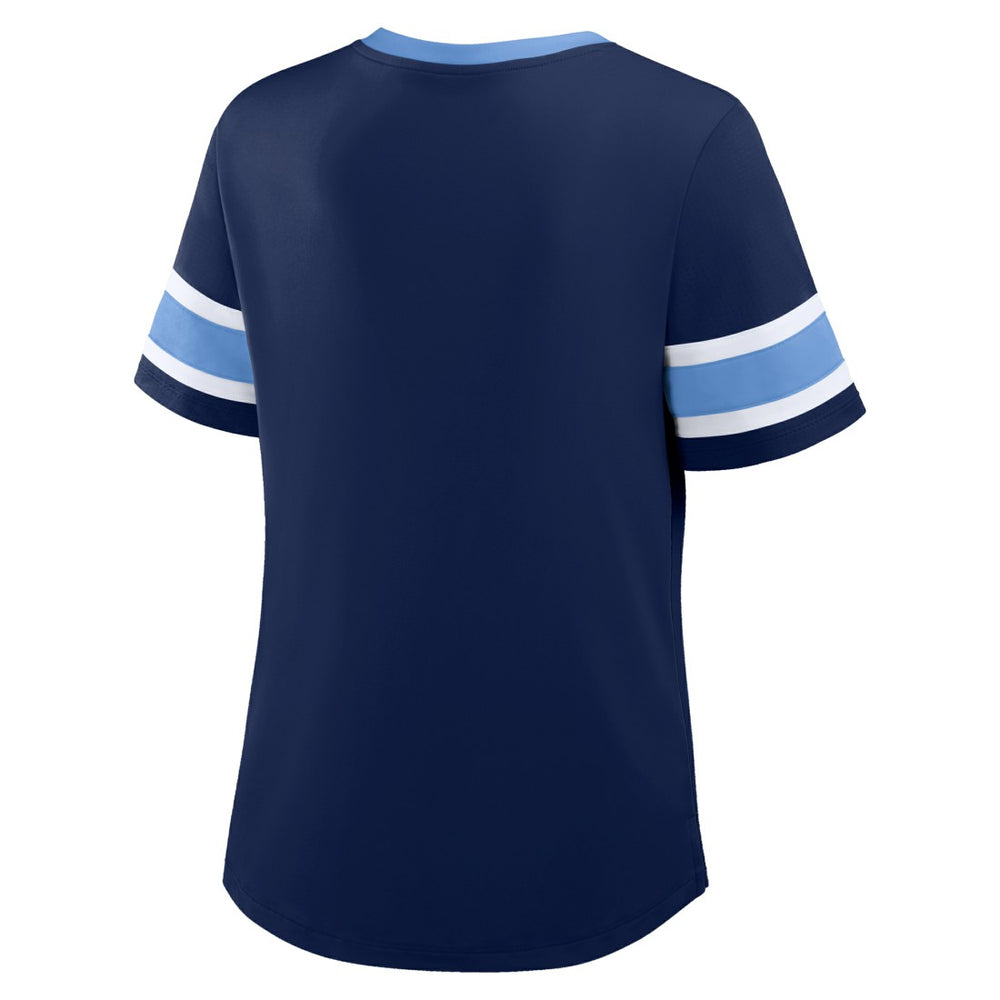 Women's Redzone Draw Play Athena Lace-Up T-Shirt - Tennessee Titans T-shirts
