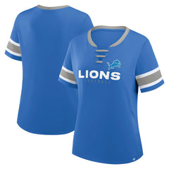 Women's Redzone Draw Play Athena Lace-Up T-Shirt - Detroit Lions T-shirts