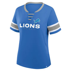 Women's Redzone Draw Play Athena Lace-Up T-Shirt - Detroit Lions T-shirts
