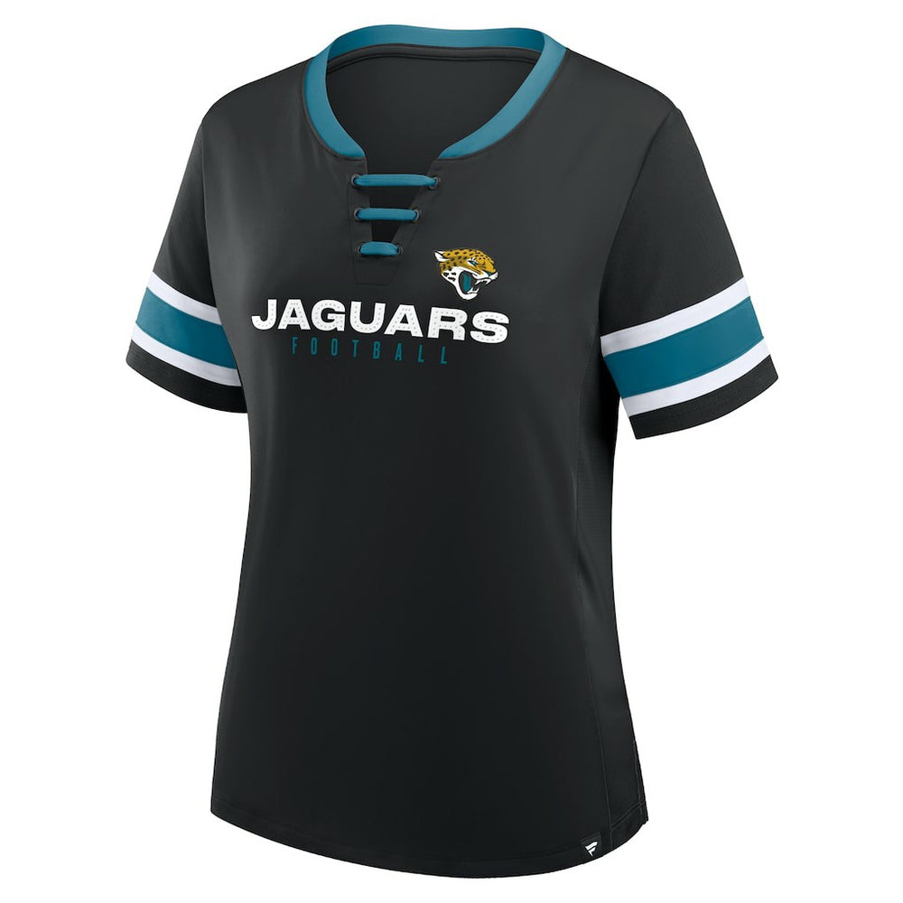 Women's Redzone Draw Play Athena Lace-Up T-Shirt - Jacksonville Jaguars T-shirts