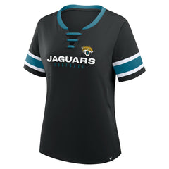 Women's Redzone Draw Play Athena Lace-Up T-Shirt - Jacksonville Jaguars T-shirts