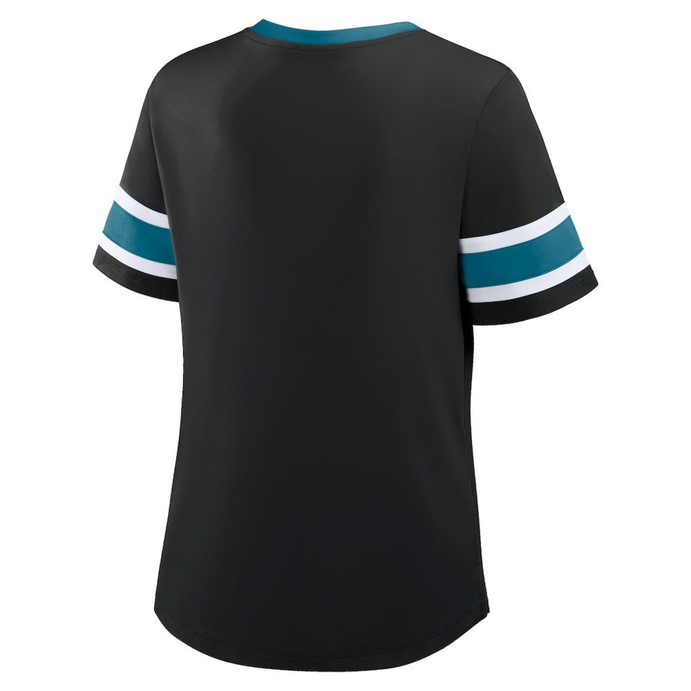 Women's Redzone Draw Play Athena Lace-Up T-Shirt - Jacksonville Jaguars T-shirts