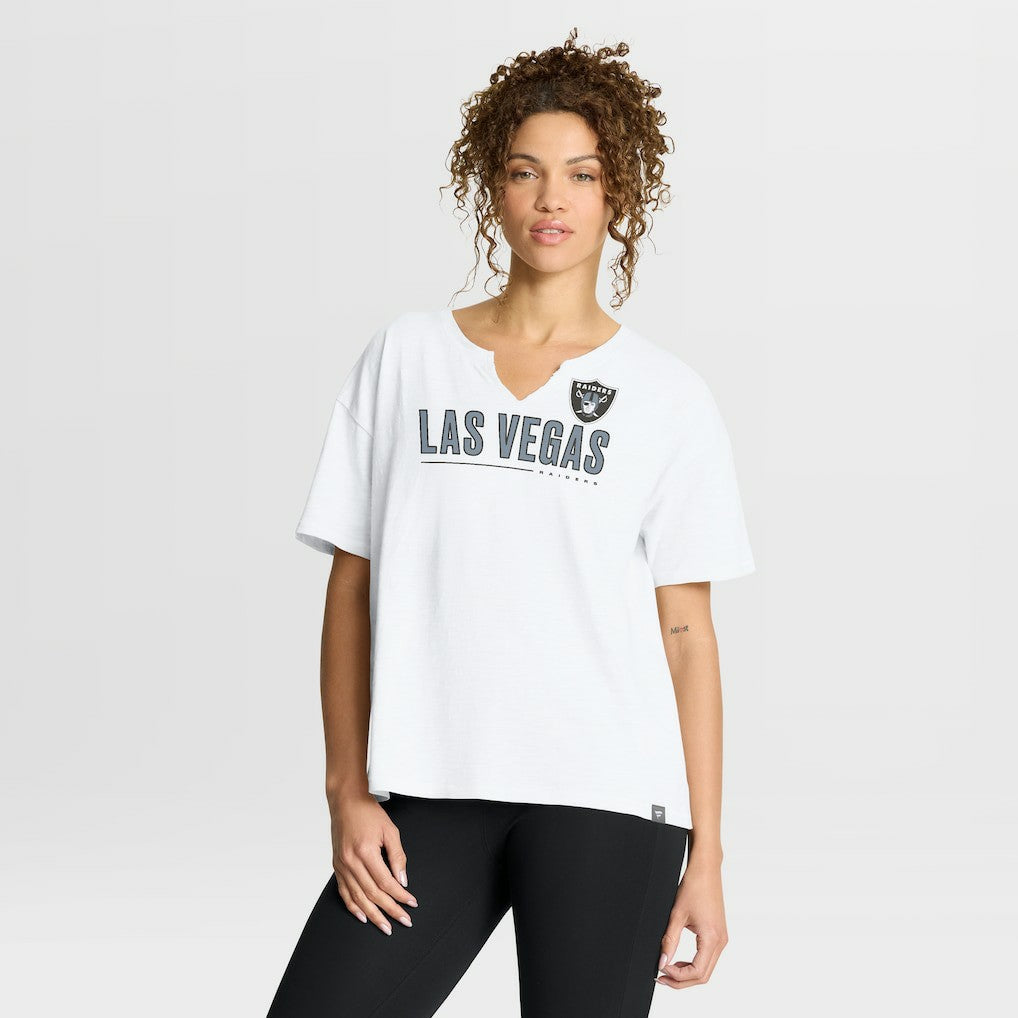 Women's Redzone Slub Boxy T-Shirt - Las Vegas Raiders T-shirts