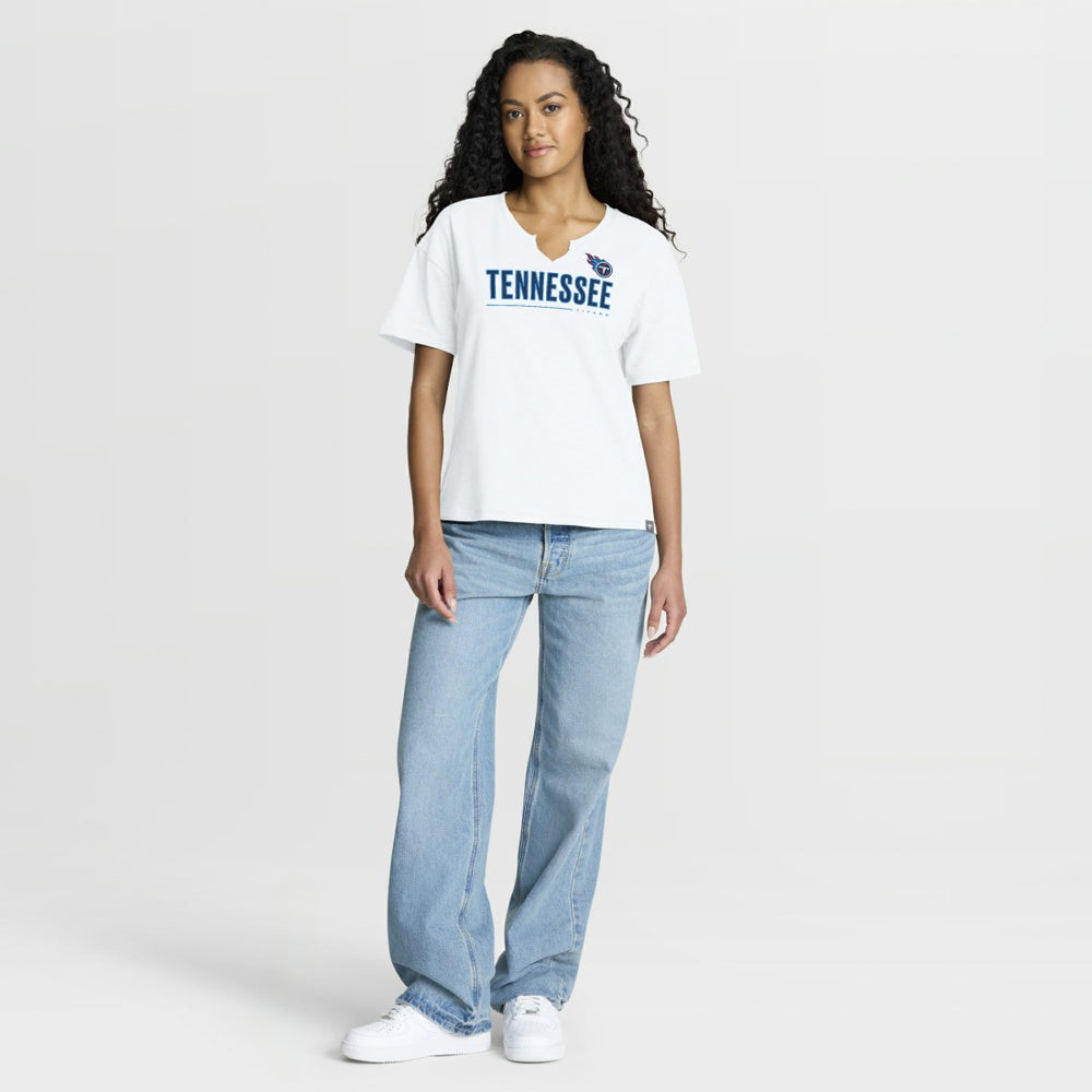 Women's Redzone Slub Boxy T-Shirt - Tennessee Titans T-shirts