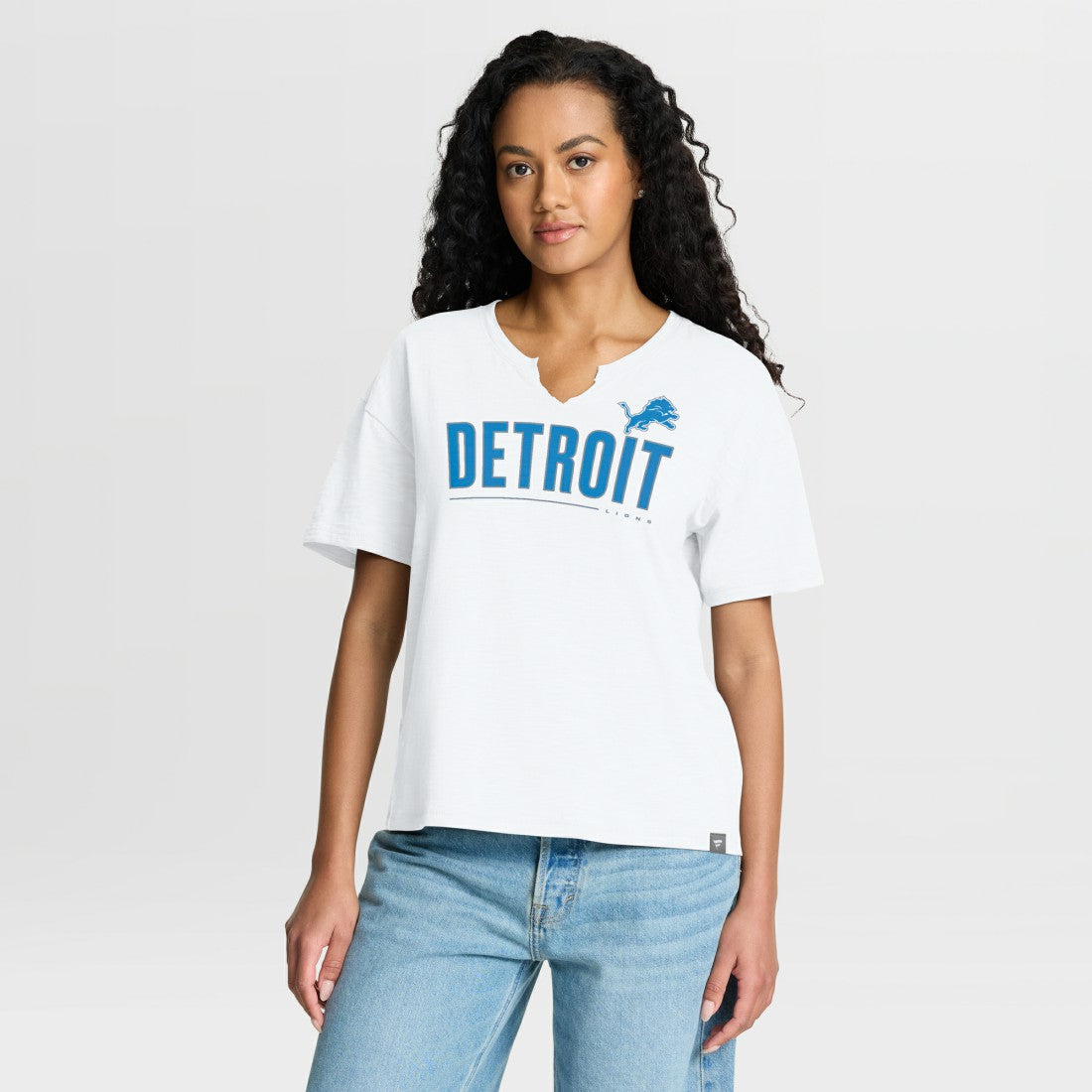 Women's Redzone Slub Boxy T-Shirt - Detroit Lions T-shirts