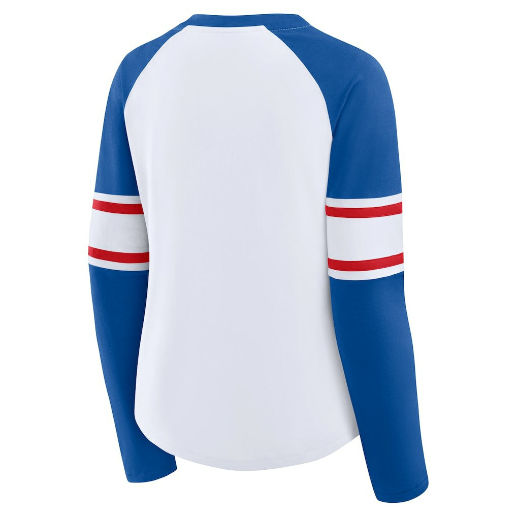 Women's Redzone Blitz Package Raglan Lace-Up V-Neck Long Sleeve T-Shirt - Buffalo Bills T-shirts