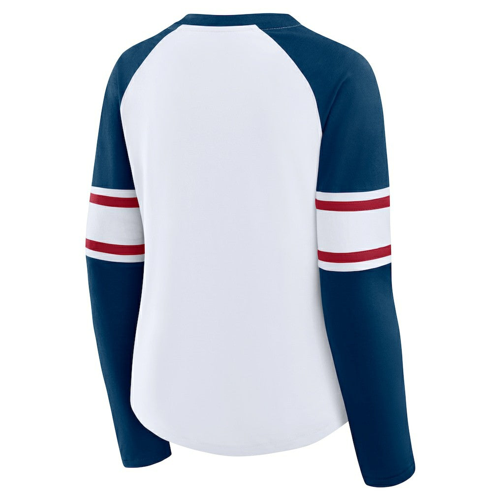 Women's Redzone Blitz Package Raglan Lace-Up V-Neck Long Sleeve T-Shirt - Houston Texans T-shirts