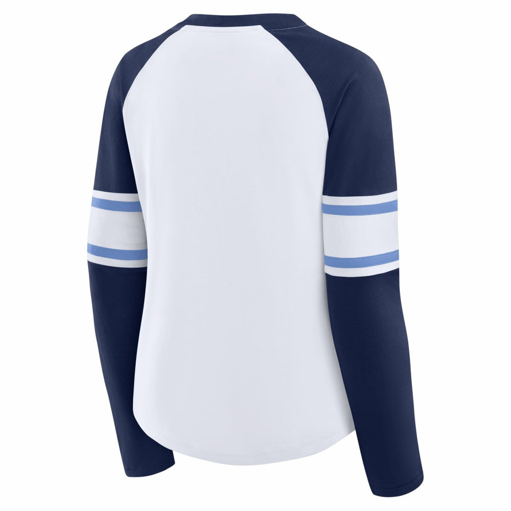 Women's Redzone Blitz Package Raglan Lace-Up V-Neck Long Sleeve T-Shirt - Tennessee Titans T-shirts