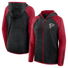 Women's Redzone End Around Pass Raglan Full-Zip Hoodie - Atlanta Falcons Hoodies
