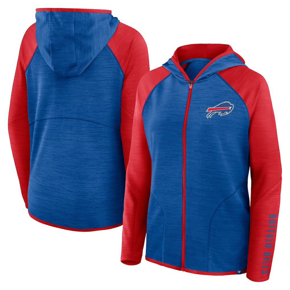 Women's Redzone End Around Pass Raglan Full-Zip Hoodie - Buffalo Bills Hoodies
