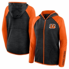 Women's Redzone End Around Pass Raglan Full-Zip Hoodie - Cincinnati Bengals Hoodies