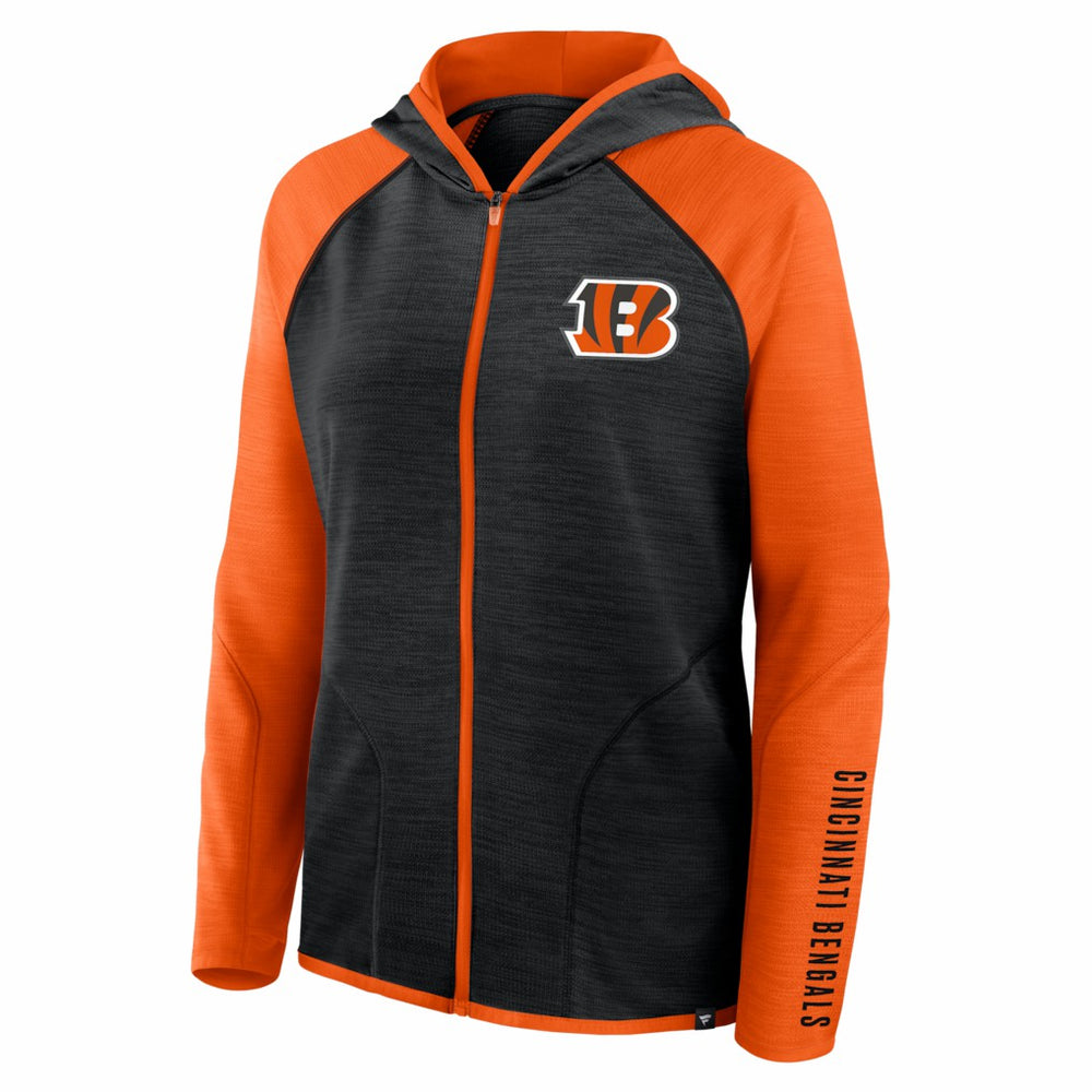 Women's Redzone End Around Pass Raglan Full-Zip Hoodie - Cincinnati Bengals Hoodies
