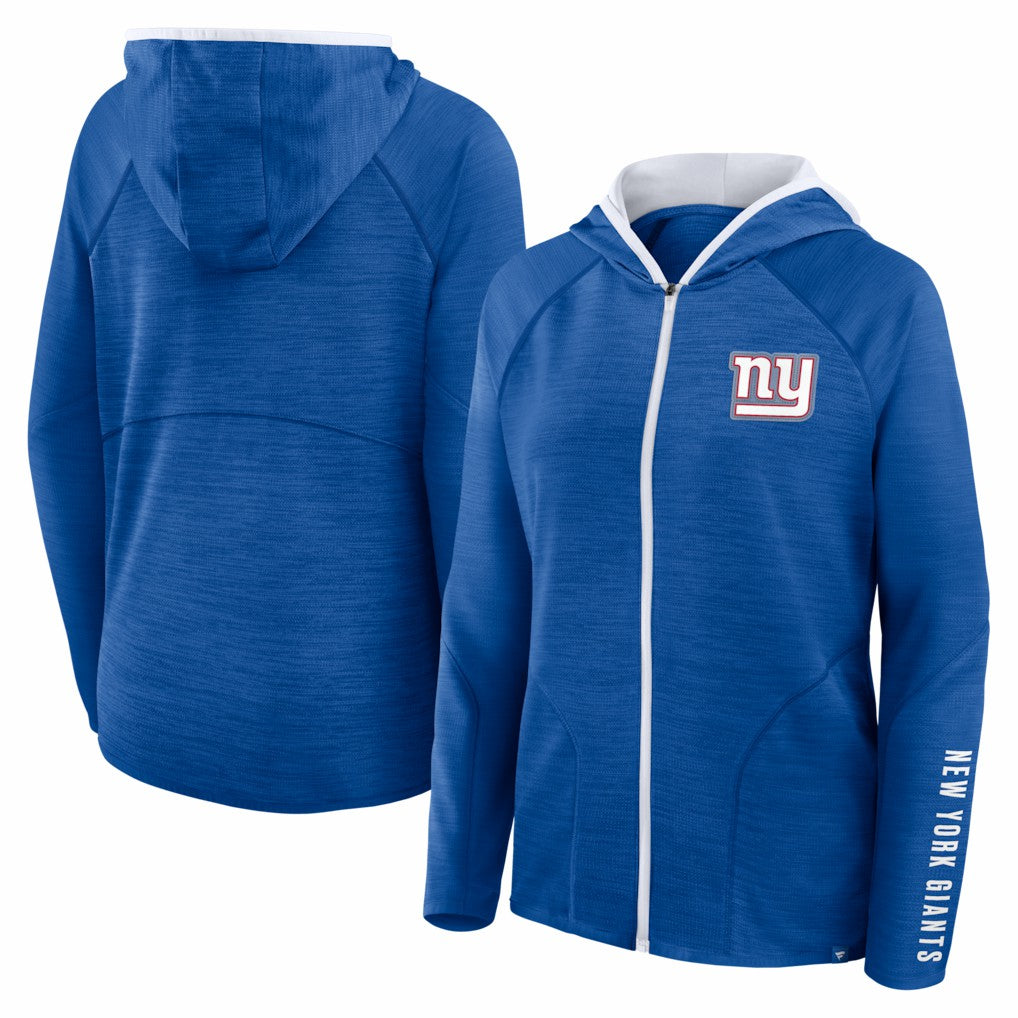 Women's Redzone End Around Pass Raglan Full-Zip Hoodie - New York Giants Hoodies