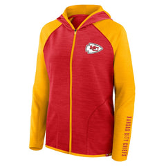 Women's Redzone End Around Pass Raglan Full-Zip Hoodie - Kansas City Chiefs Hoodies