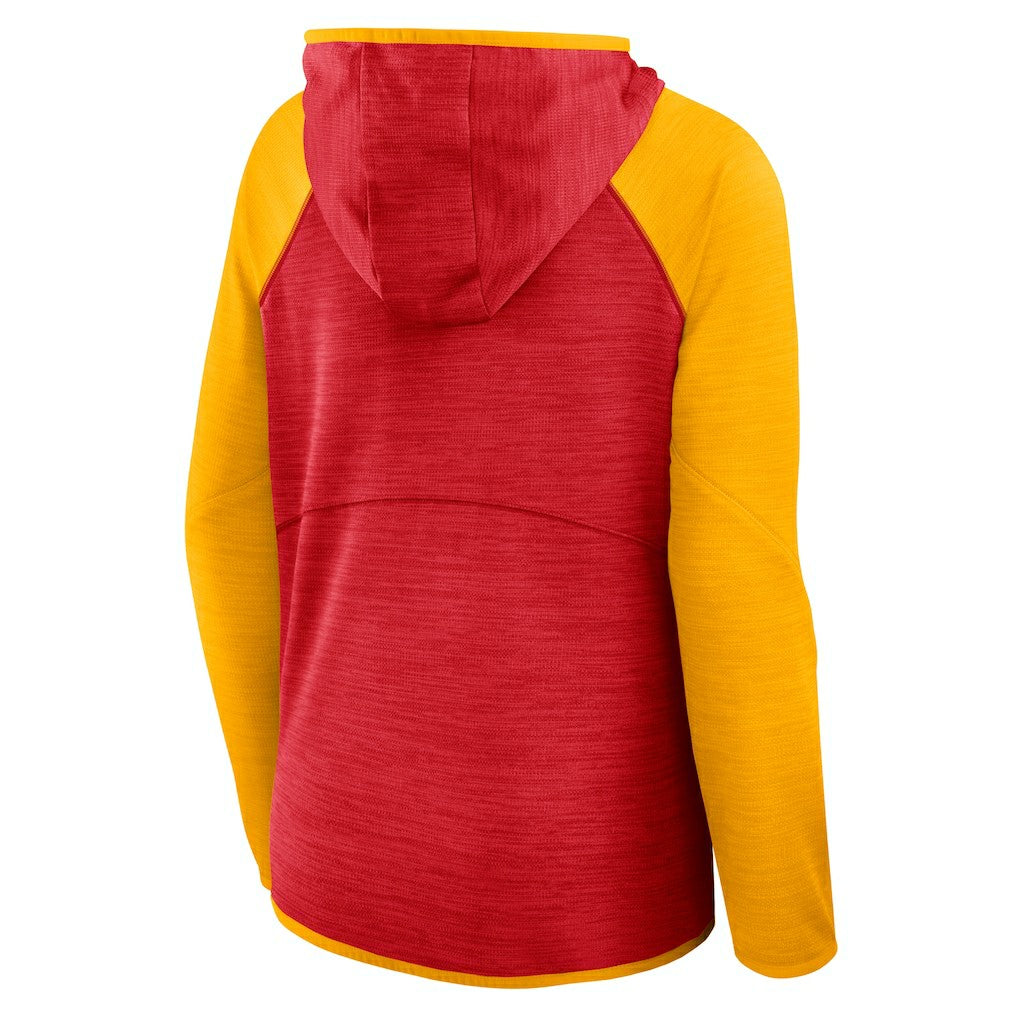 Women's Redzone End Around Pass Raglan Full-Zip Hoodie - Kansas City Chiefs Hoodies