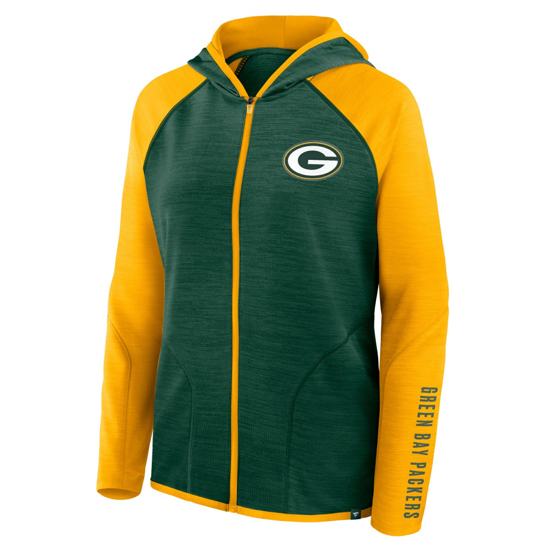 Women's Redzone End Around Pass Raglan Full-Zip Hoodie - Green Bay Packers Hoodies