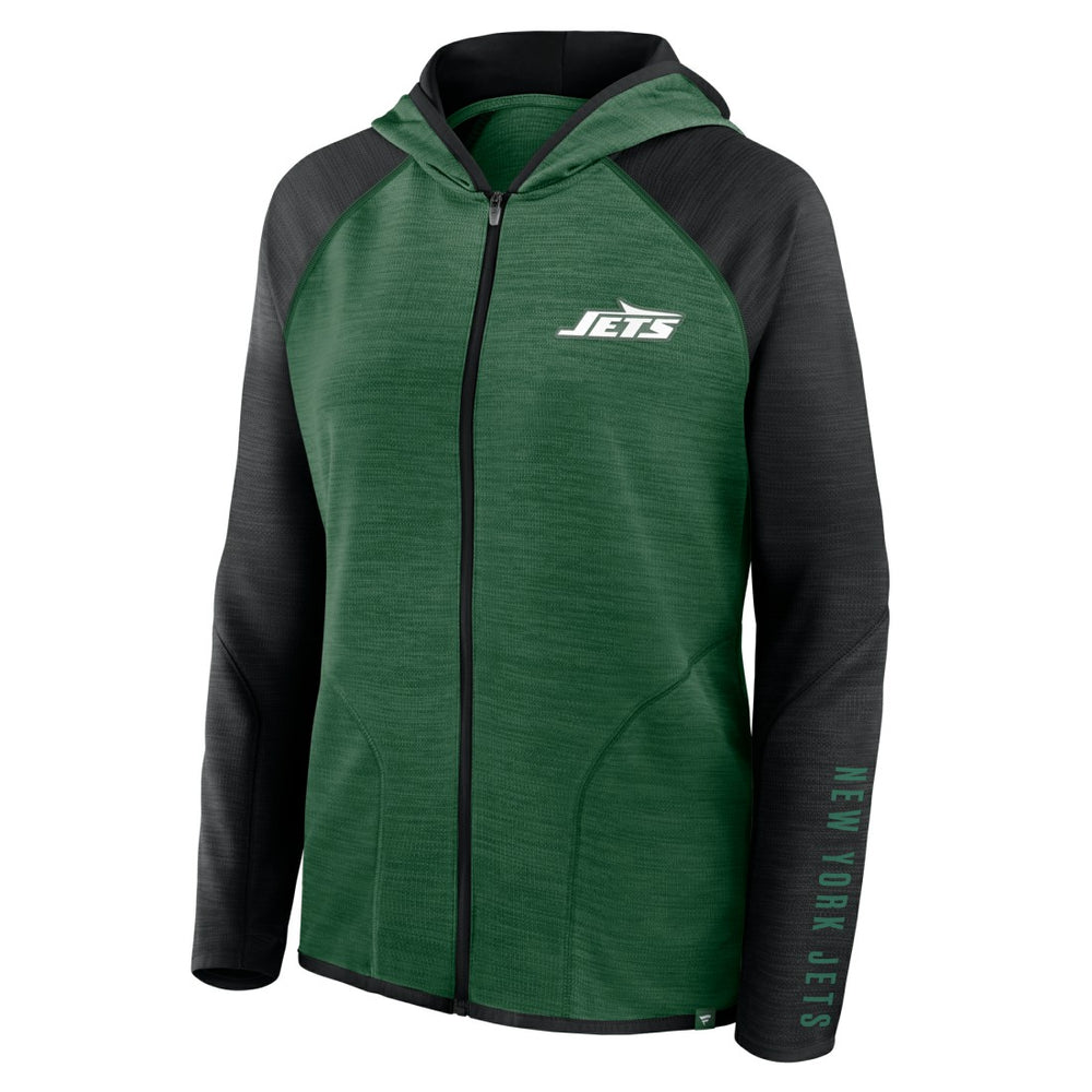 Women's Redzone End Around Pass Raglan Full-Zip Hoodie - New York Jets Hoodies