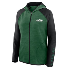Women's Redzone End Around Pass Raglan Full-Zip Hoodie - New York Jets Hoodies